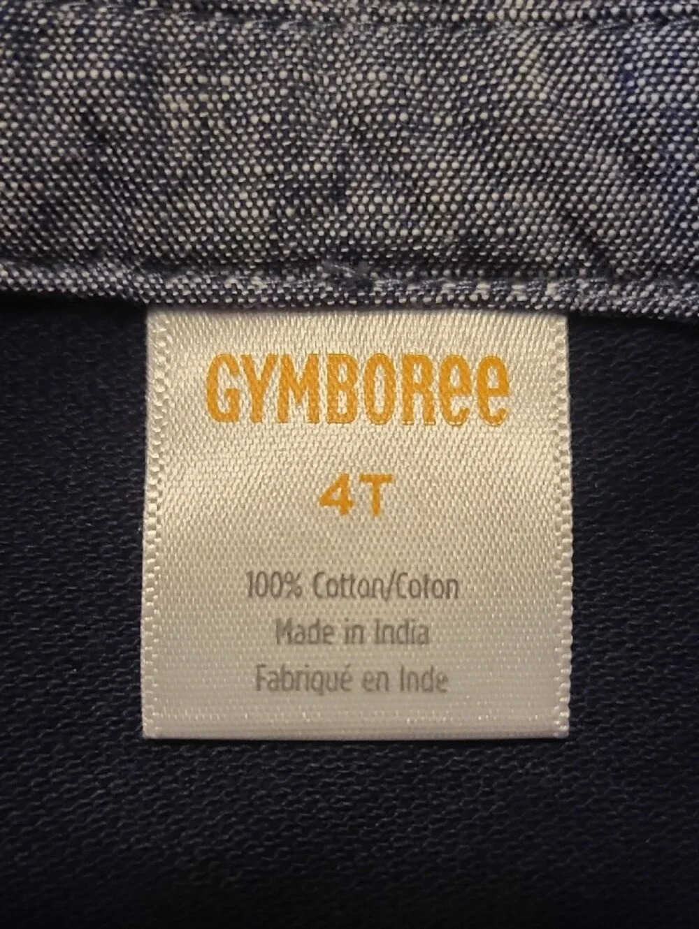 Gymboree NWT Navy Polo with Red, White and Chambray Collar - Size 4T
